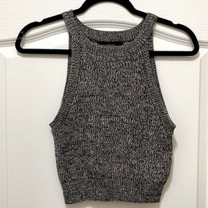 Black and white crop top. Sweater material. Great condition.